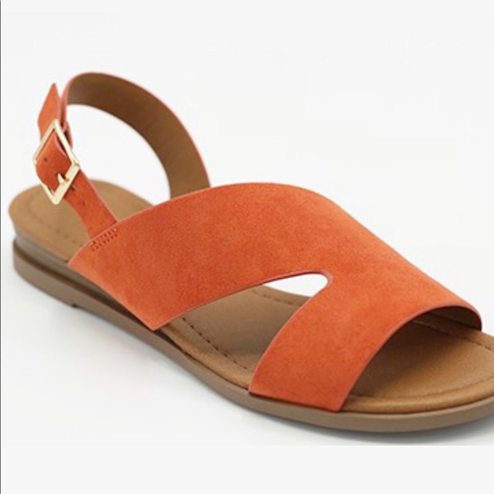 City Classified Orange Sling Back Sandals